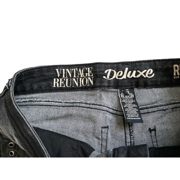 REWASH Womens Size 7 Stonewashed Gray Vintage Reunion Low Rise Ripped Goth Jeans - Picture 9 of 11